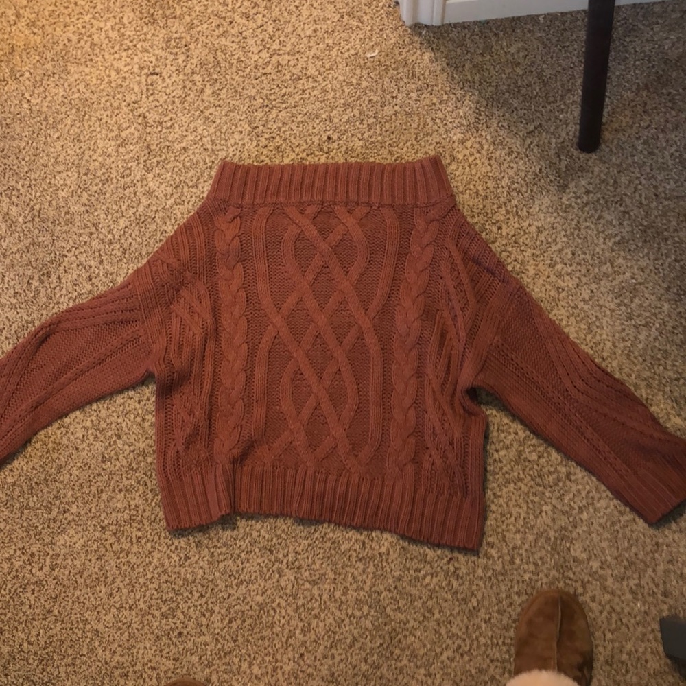 Worn only once dusty rose off the shoulder sweater